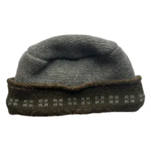 Kids Hat Grey with Green Nordic Band 158