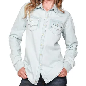 Kimes Ranch Women's Kaycee Destroy Wash Denim Shirt