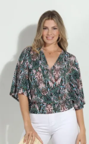 Kimono Banded Bottom Blouse