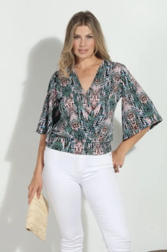 Kimono Banded Bottom Blouse
