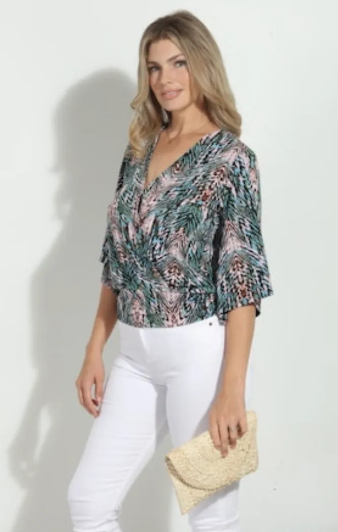 Kimono Banded Bottom Blouse