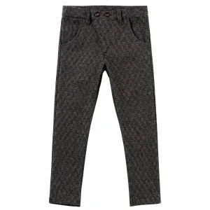 Klai Black Patterned Slim Stretch Pants