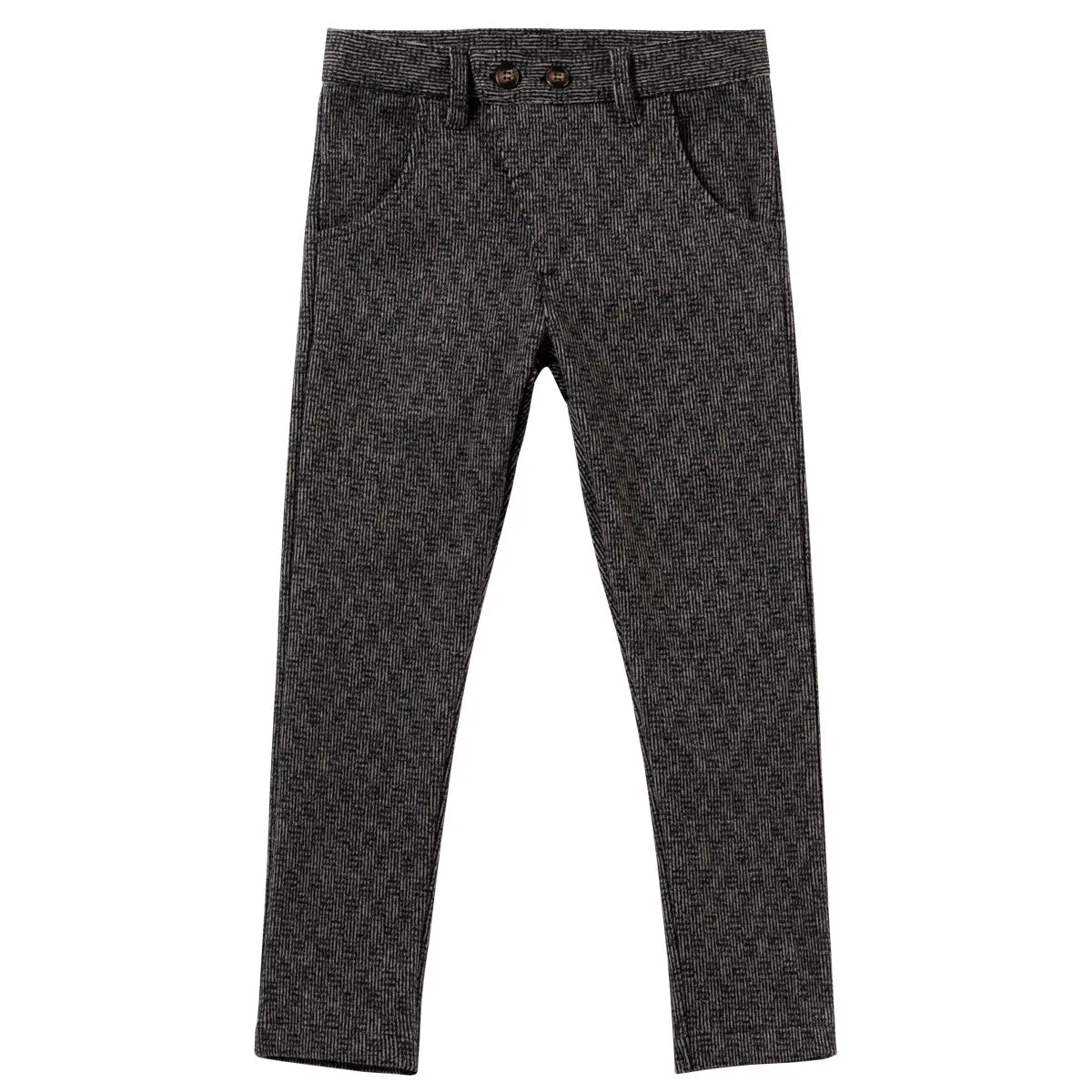 Klai Black Patterned Slim Stretch Pants