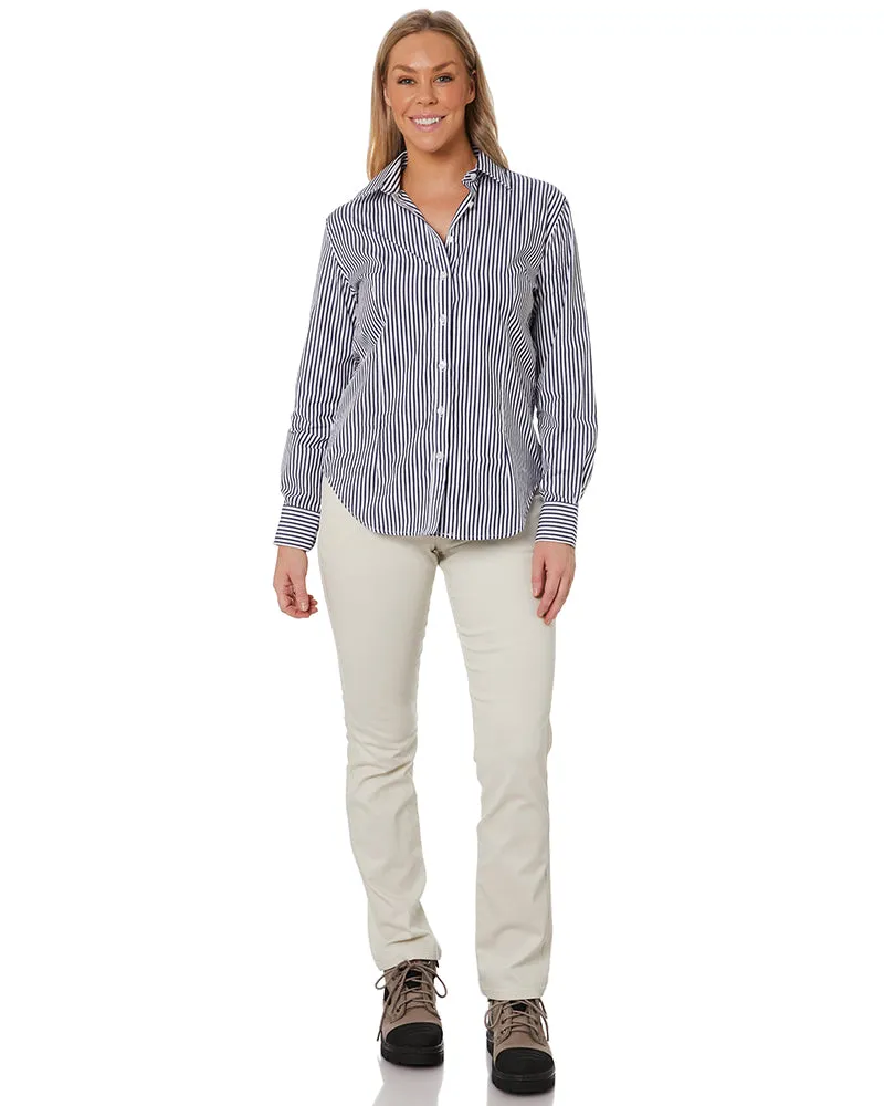 Ladies Cotton Stretch Jeans - Bone