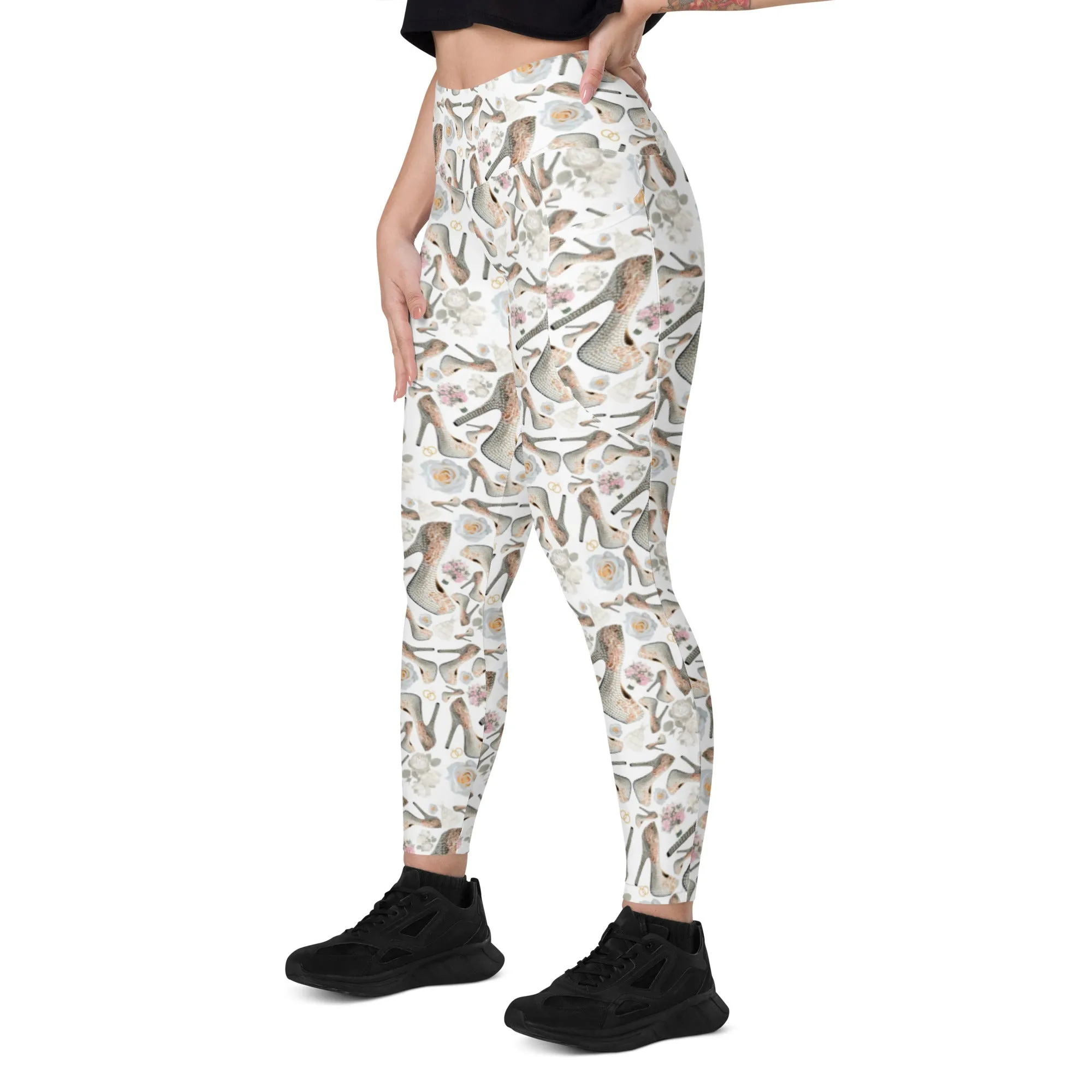 Leggings with pockets 'Bride love'