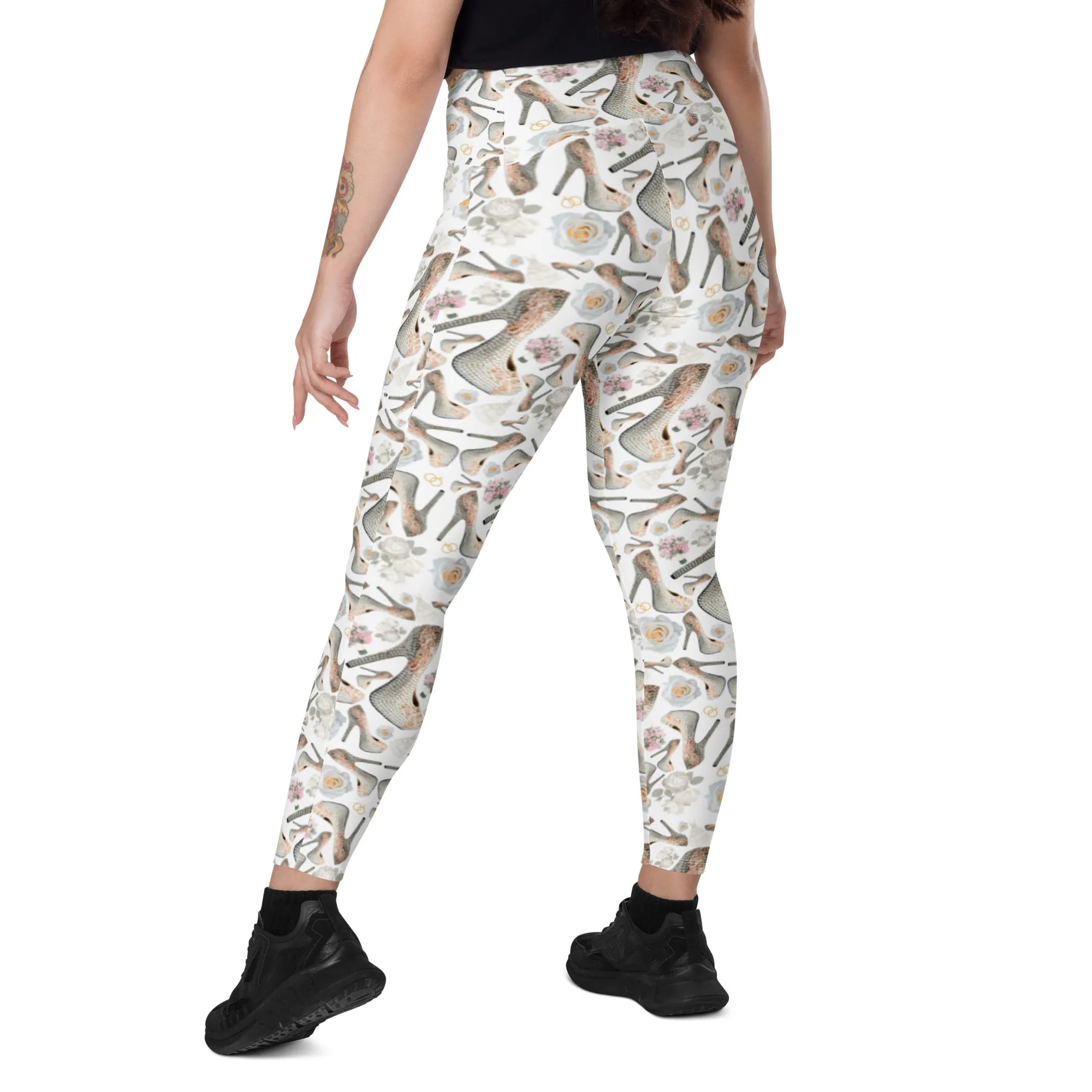 Leggings with pockets 'Bride love'