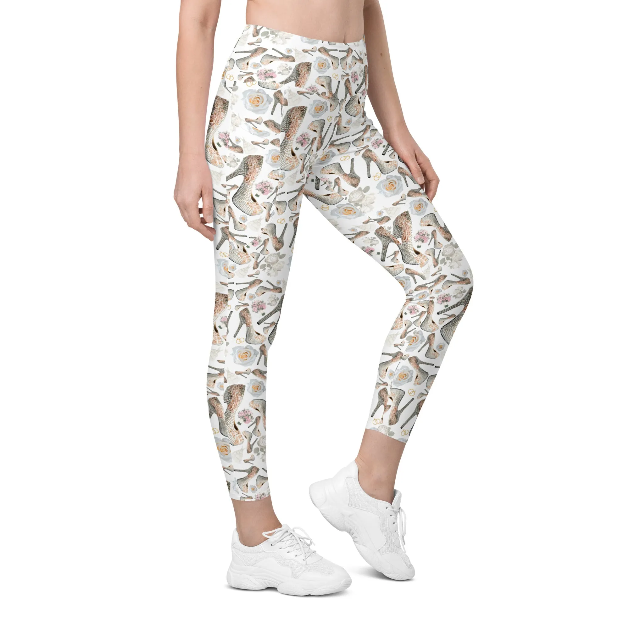 Leggings with pockets 'Bride love'