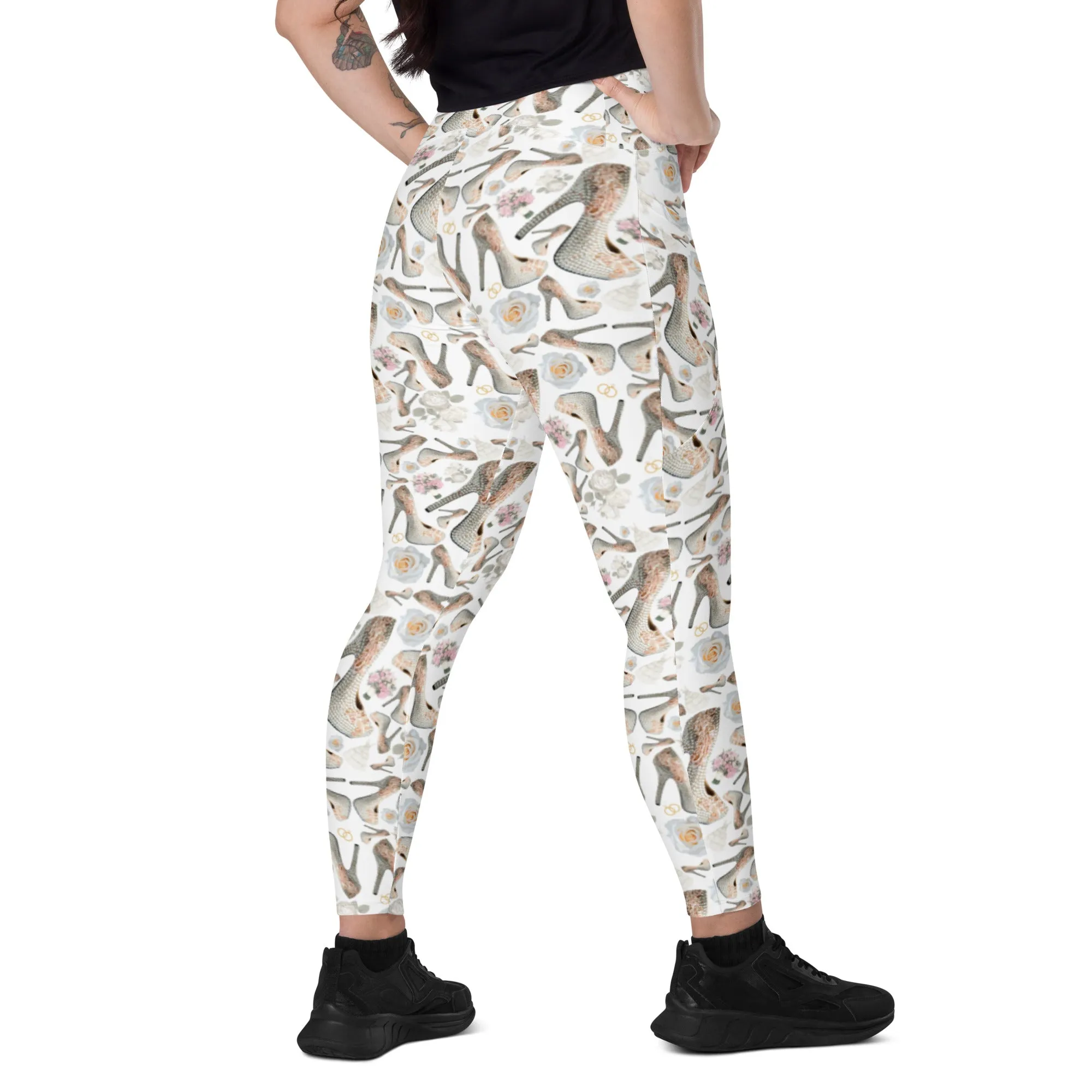Leggings with pockets 'Bride love'