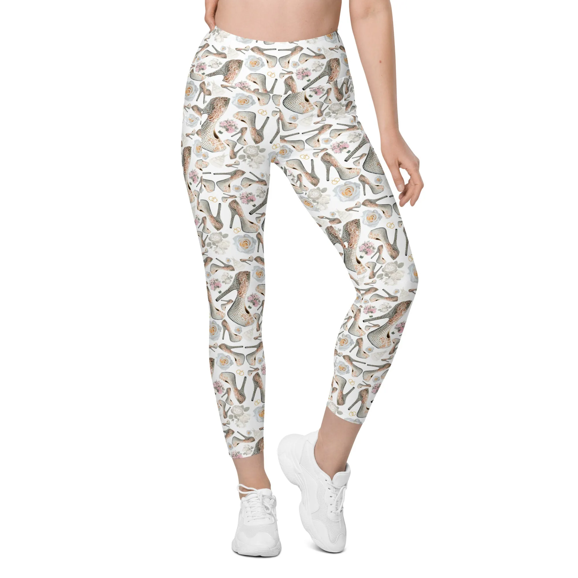 Leggings with pockets 'Bride love'