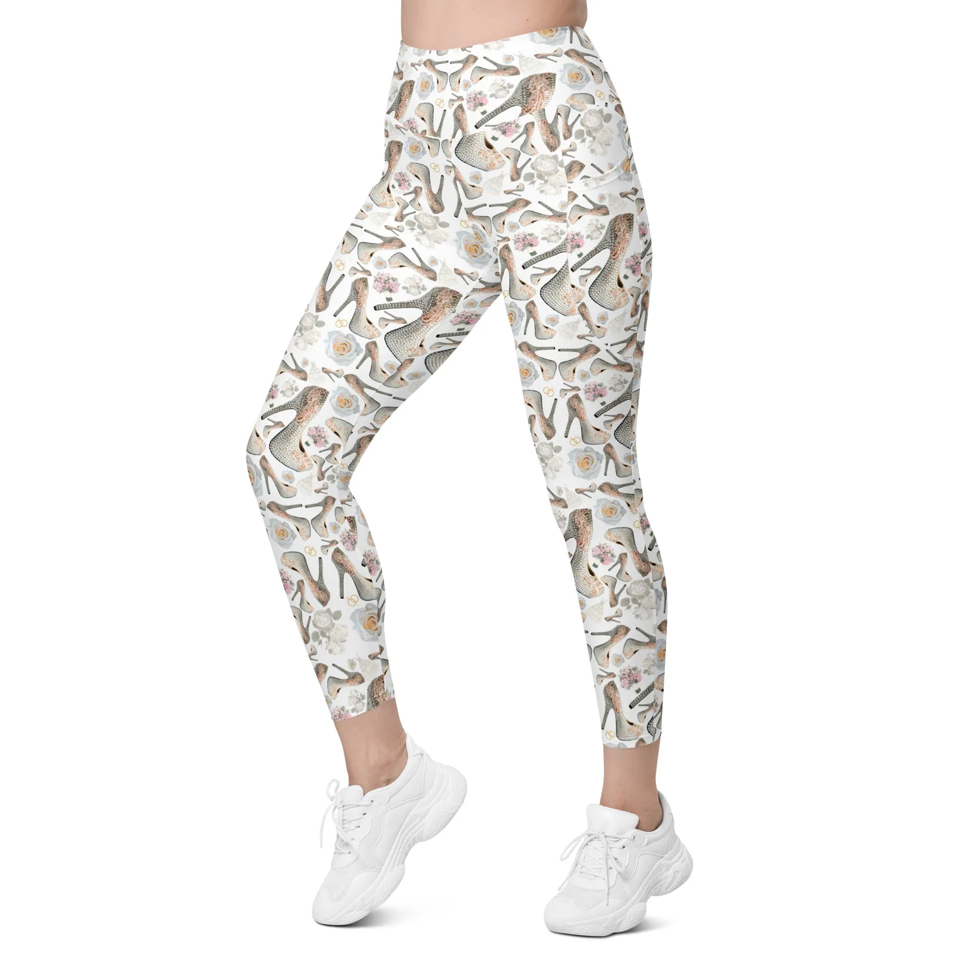 Leggings with pockets 'Bride love'