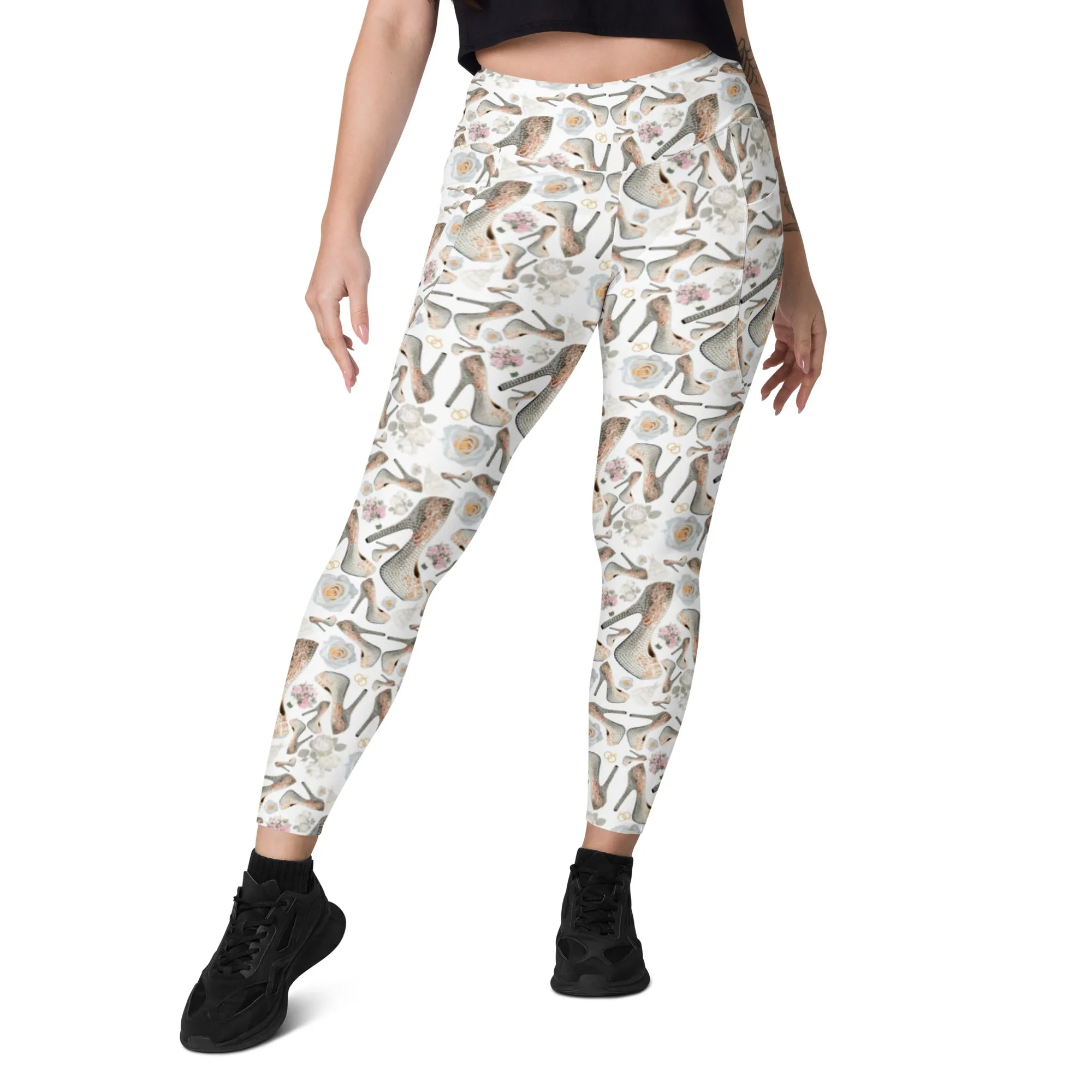 Leggings with pockets 'Bride love'