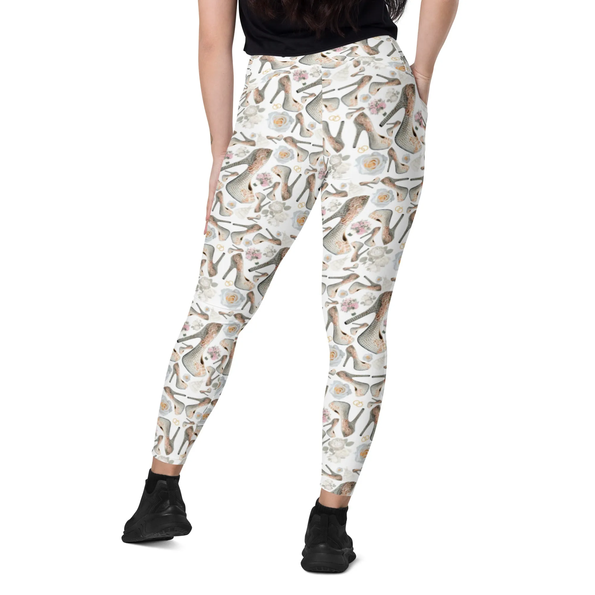 Leggings with pockets 'Bride love'