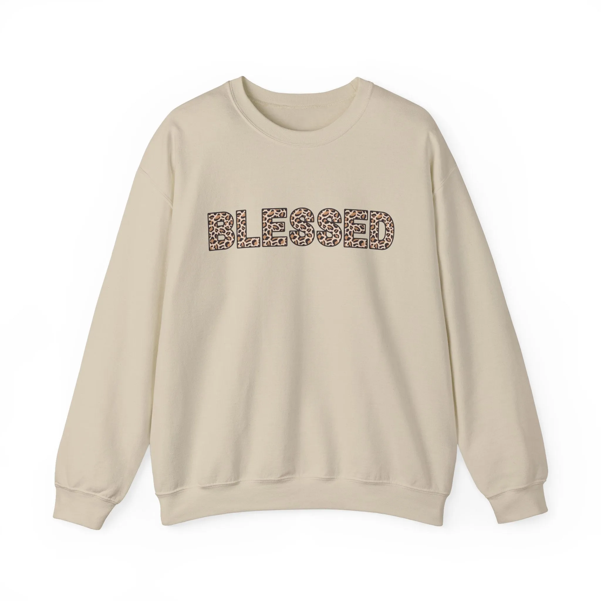 Leopard Print Blessed Women's Graphic Sweatshirt