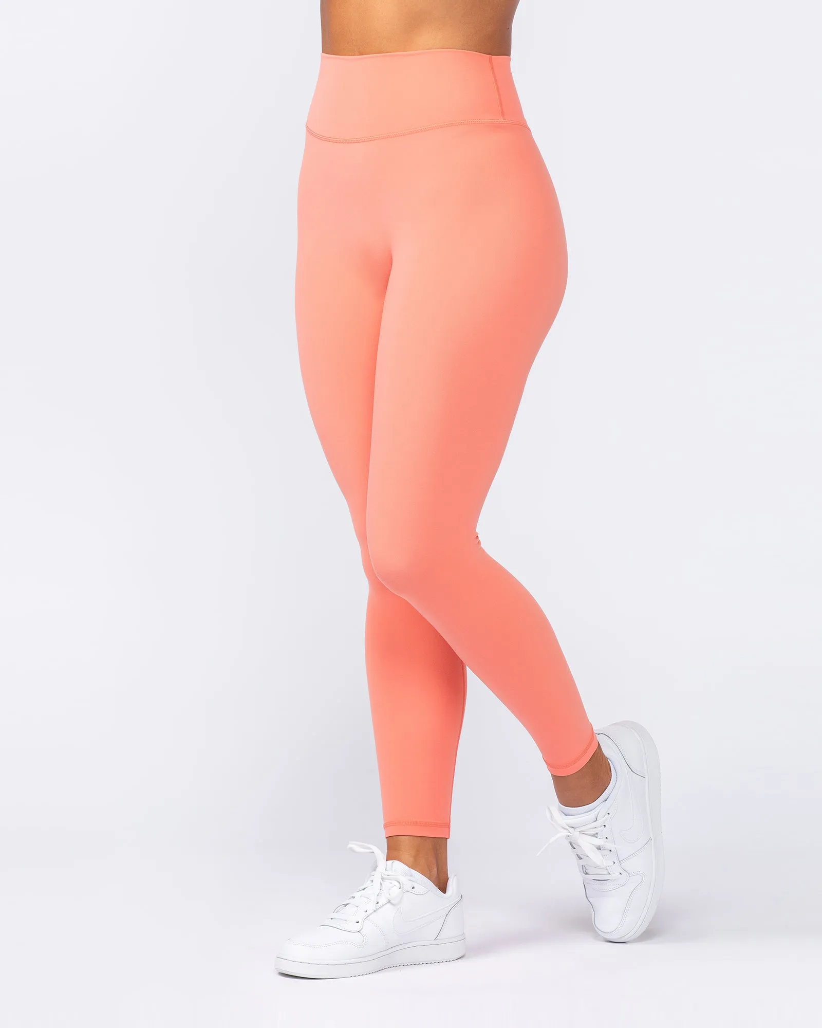 Liberty Zero Rise Ankle Length Leggings - Peach Pink