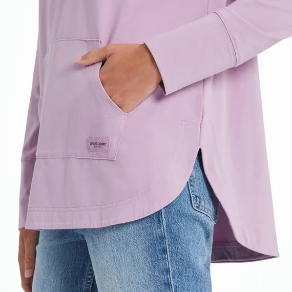 Life is Good Women's Butterfly and Floral Compass Crusher Flex Hoodie Tunic