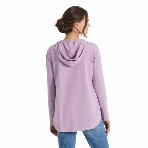 Life is Good Women's Butterfly and Floral Compass Crusher Flex Hoodie Tunic