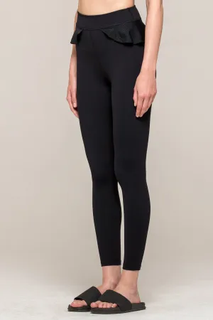 LILY ANKLE CROPS, BLACK/PERFORATED BLACK