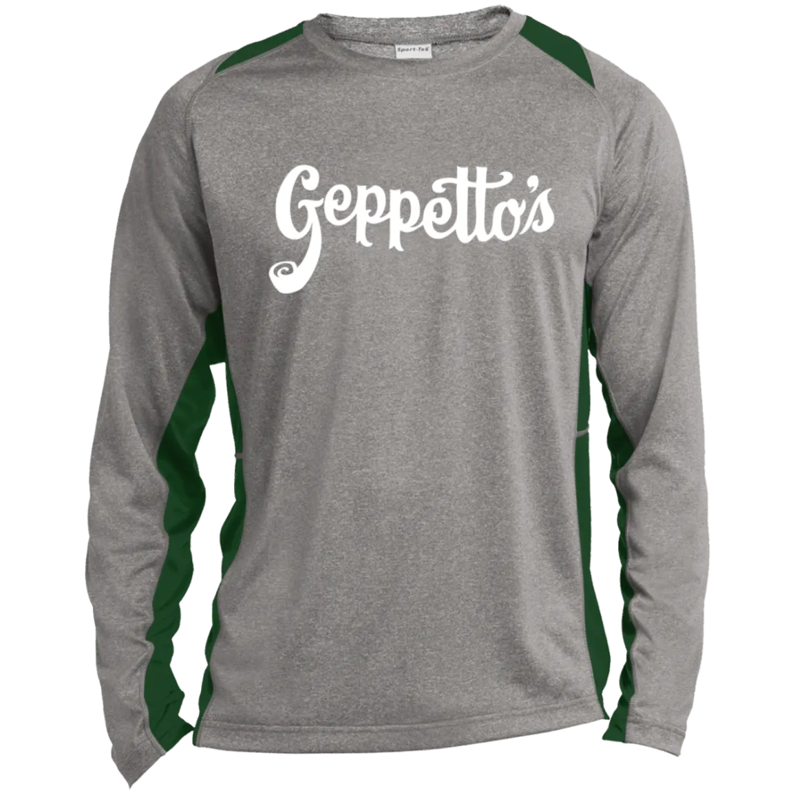 Long Sleeve Heather Colorblock Poly T-Shirt