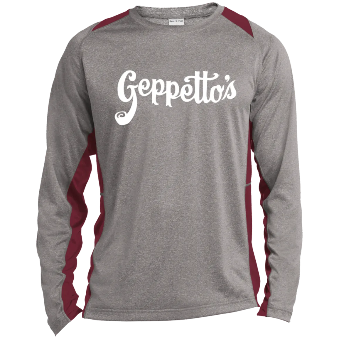 Long Sleeve Heather Colorblock Poly T-Shirt
