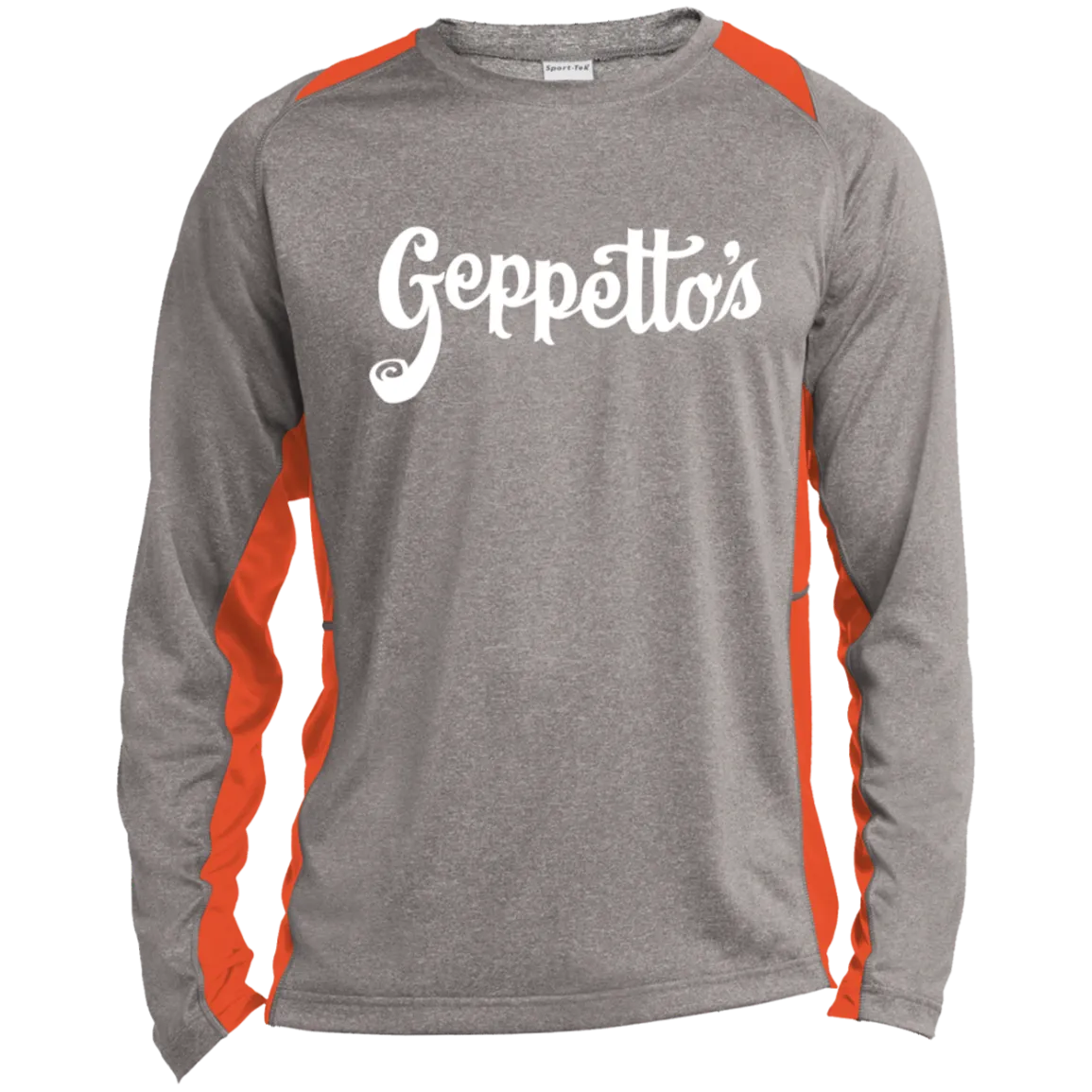 Long Sleeve Heather Colorblock Poly T-Shirt