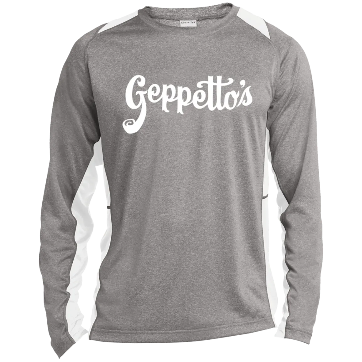 Long Sleeve Heather Colorblock Poly T-Shirt