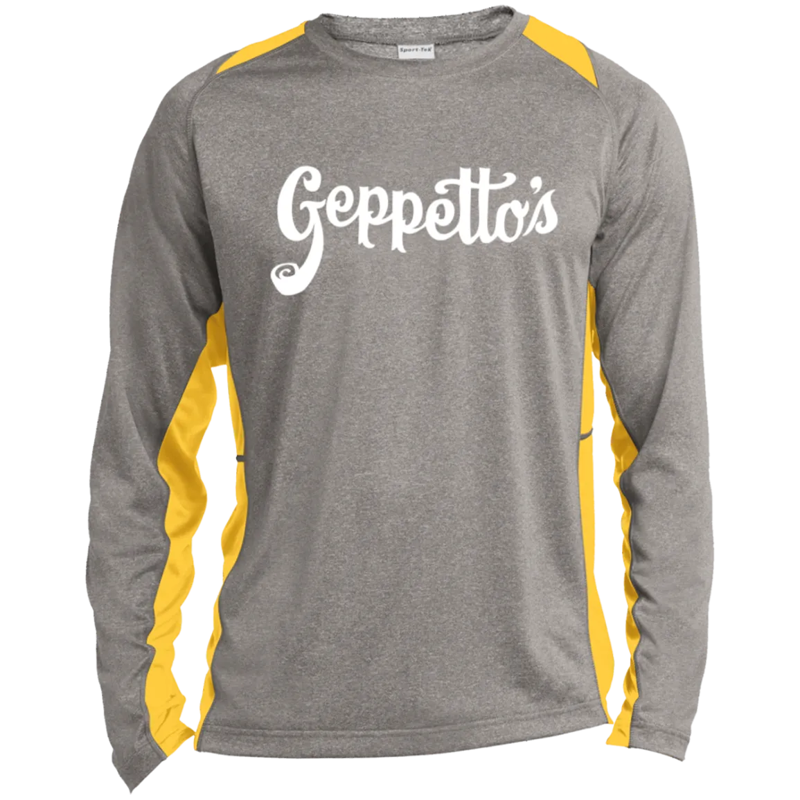 Long Sleeve Heather Colorblock Poly T-Shirt