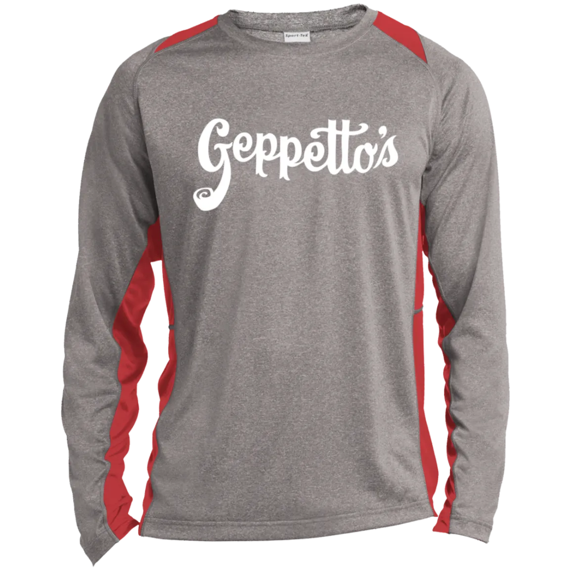 Long Sleeve Heather Colorblock Poly T-Shirt