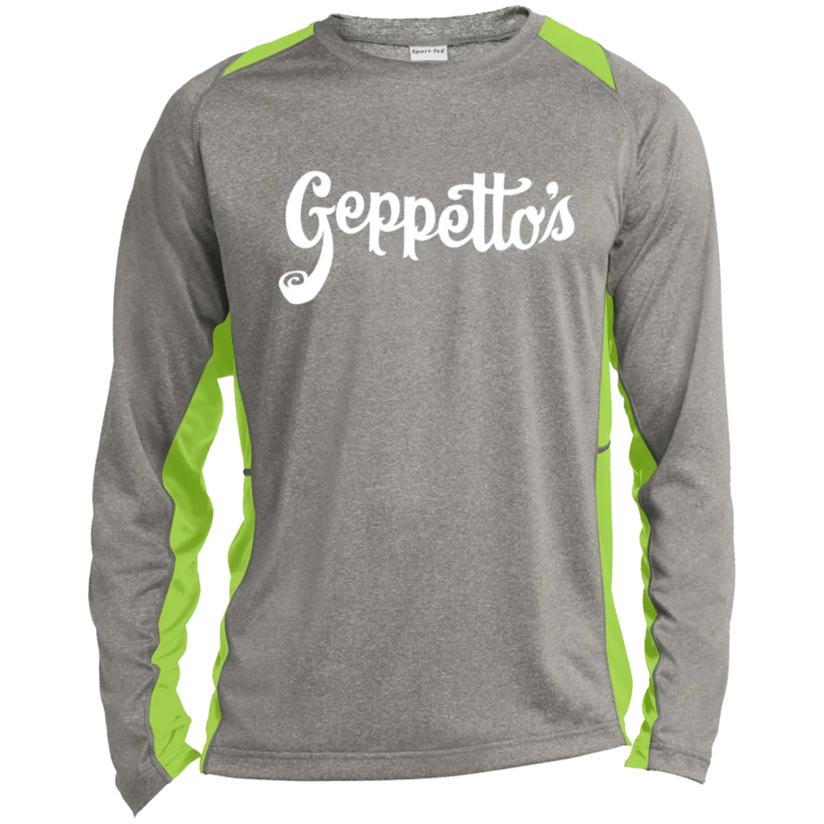 Long Sleeve Heather Colorblock Poly T-Shirt