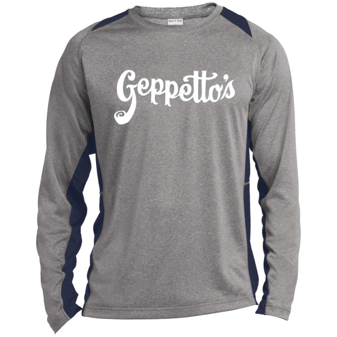 Long Sleeve Heather Colorblock Poly T-Shirt