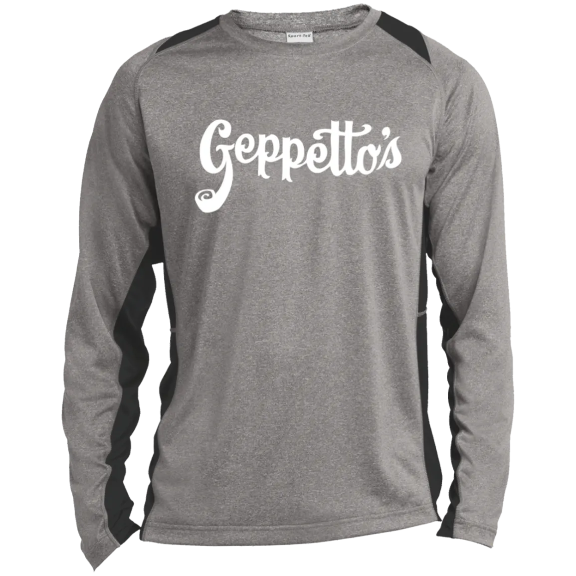 Long Sleeve Heather Colorblock Poly T-Shirt