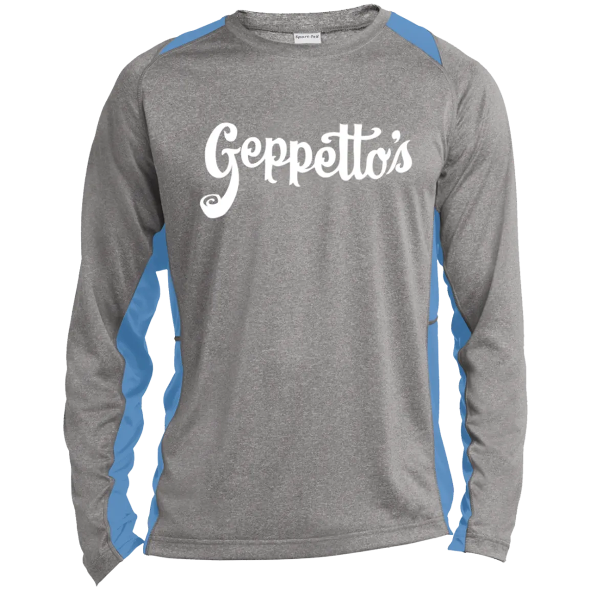 Long Sleeve Heather Colorblock Poly T-Shirt