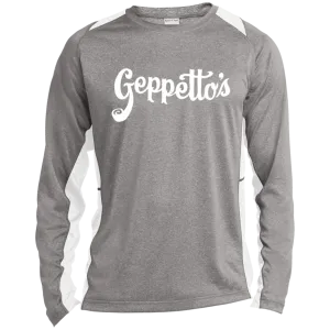Long Sleeve Heather Colorblock Poly T-Shirt