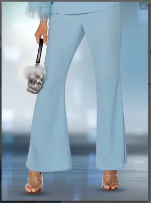 Love The Queen !7533-P 1PC Pants Woven Stretch Fabric With 2 Side Pockets