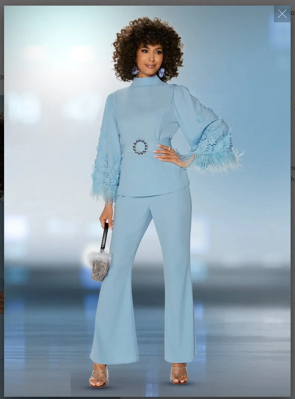 Love The Queen !7533-P 1PC Pants Woven Stretch Fabric With 2 Side Pockets