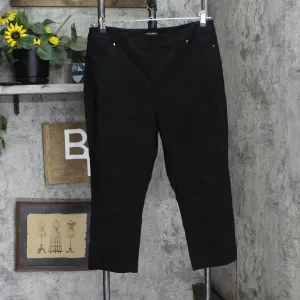 Mario Serrani Womens Pull On Stretch Capri Pants 1764407 Black XL