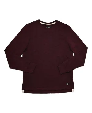 Maroon Slub L/S T-Shirt