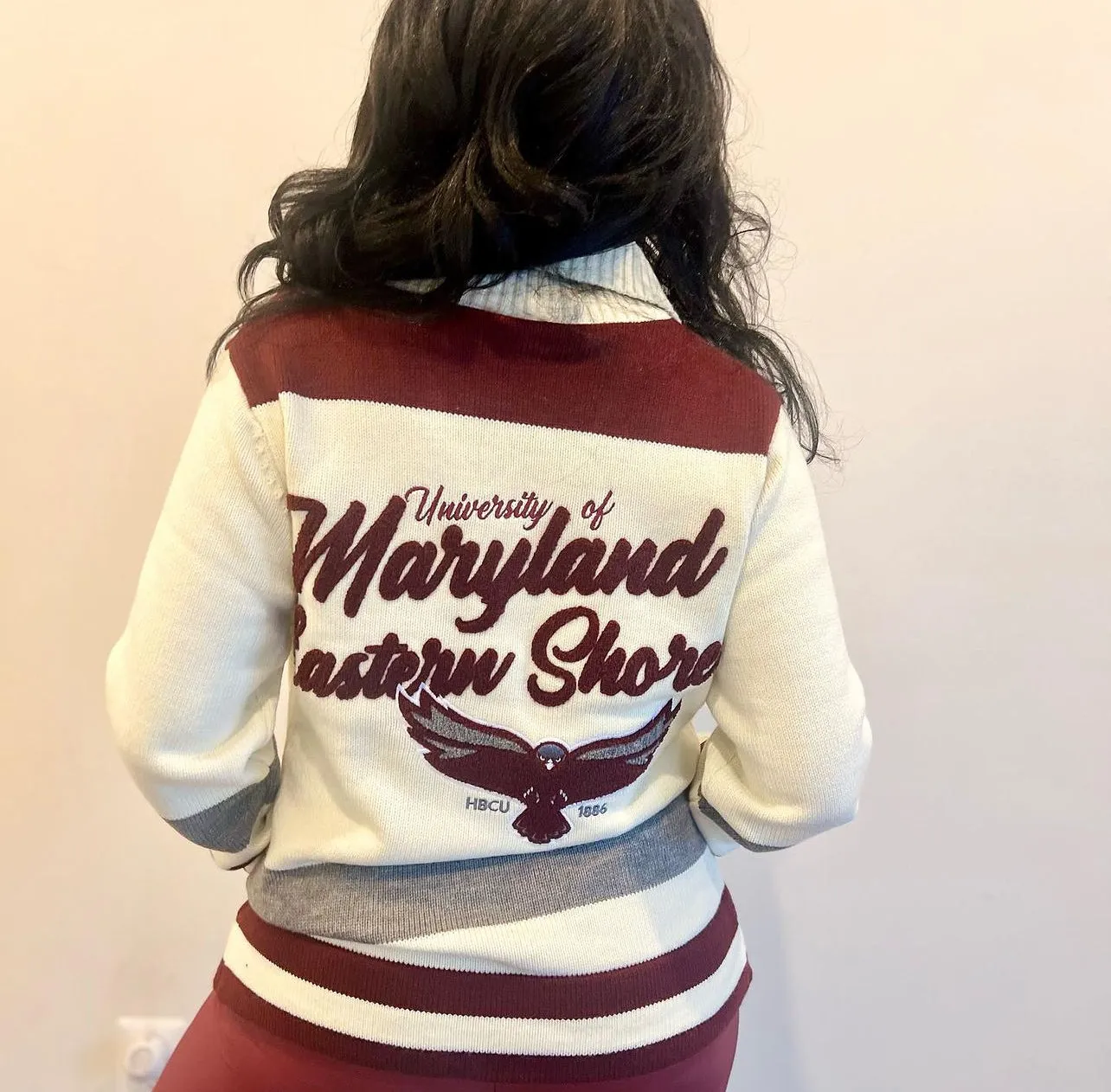 Maryland Eastern Shore | UMES Cardigan PEARLED IVORY