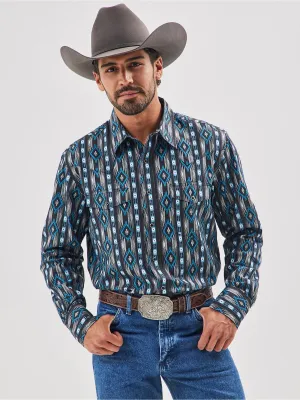 MENS BLACK CHECOTAH WESTERN LONG SLEEVE SHIRT
