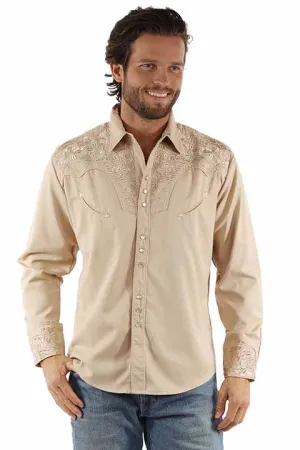 Men's Vintage Western Shirt Collection: Scully Gunfighter Sand
