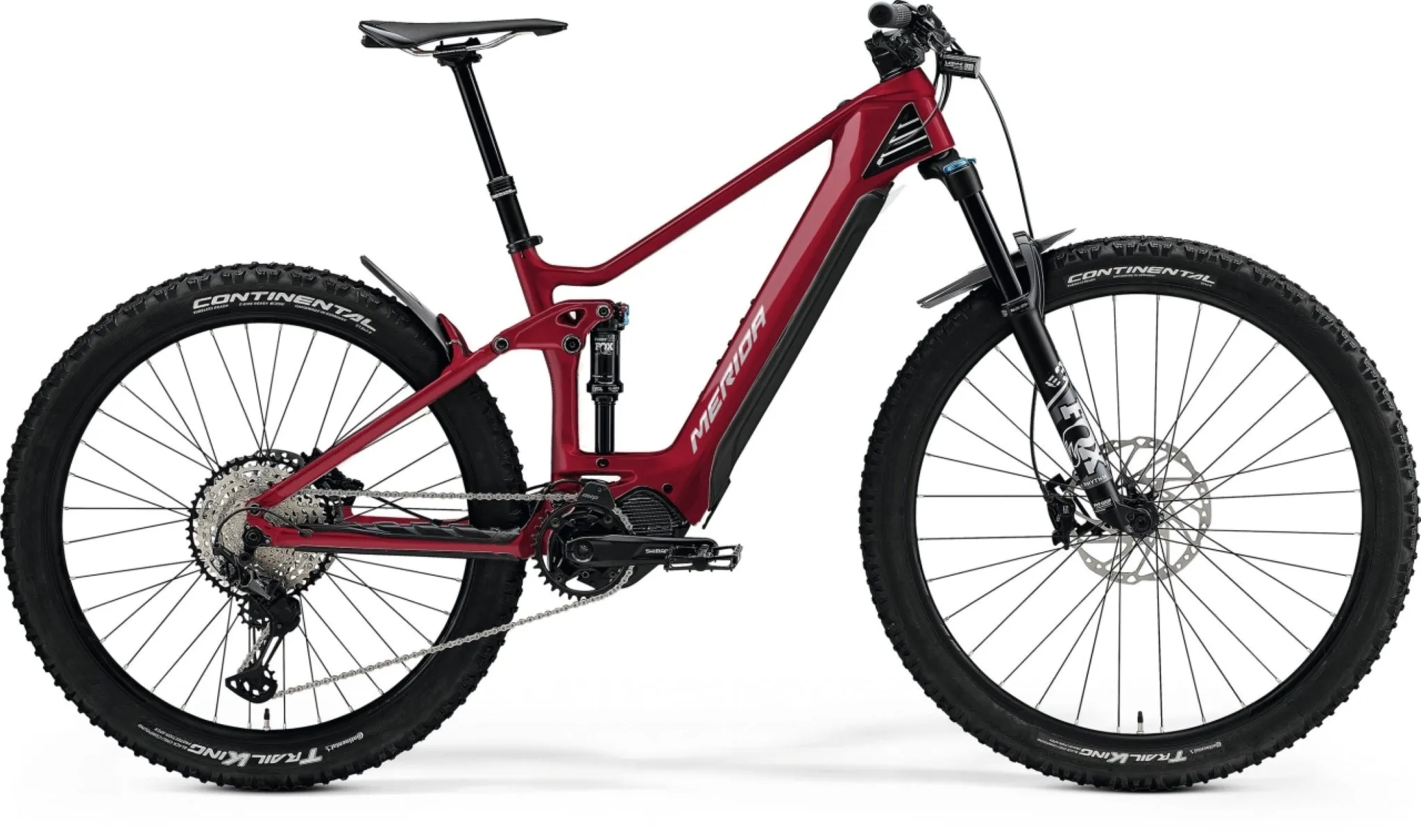 Merida eOne Forty 8000 Electric Trail Bike 630Wh Battery Dark Strawberry/Ti Flash