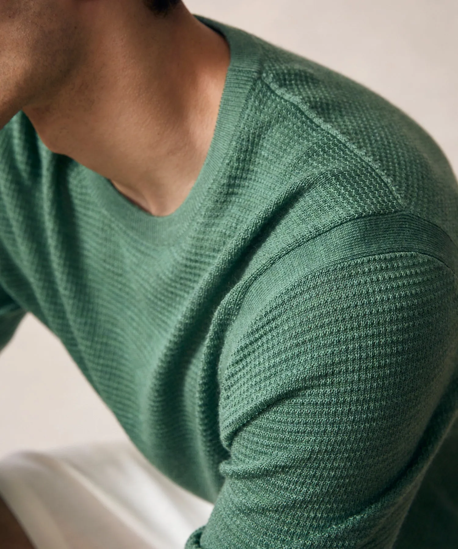 Merino Waffle Crew