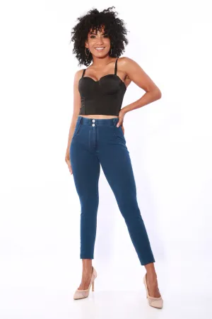 Mid waist Butt lifting Shaping pants Jeans/Jeggings - Dark Blue
