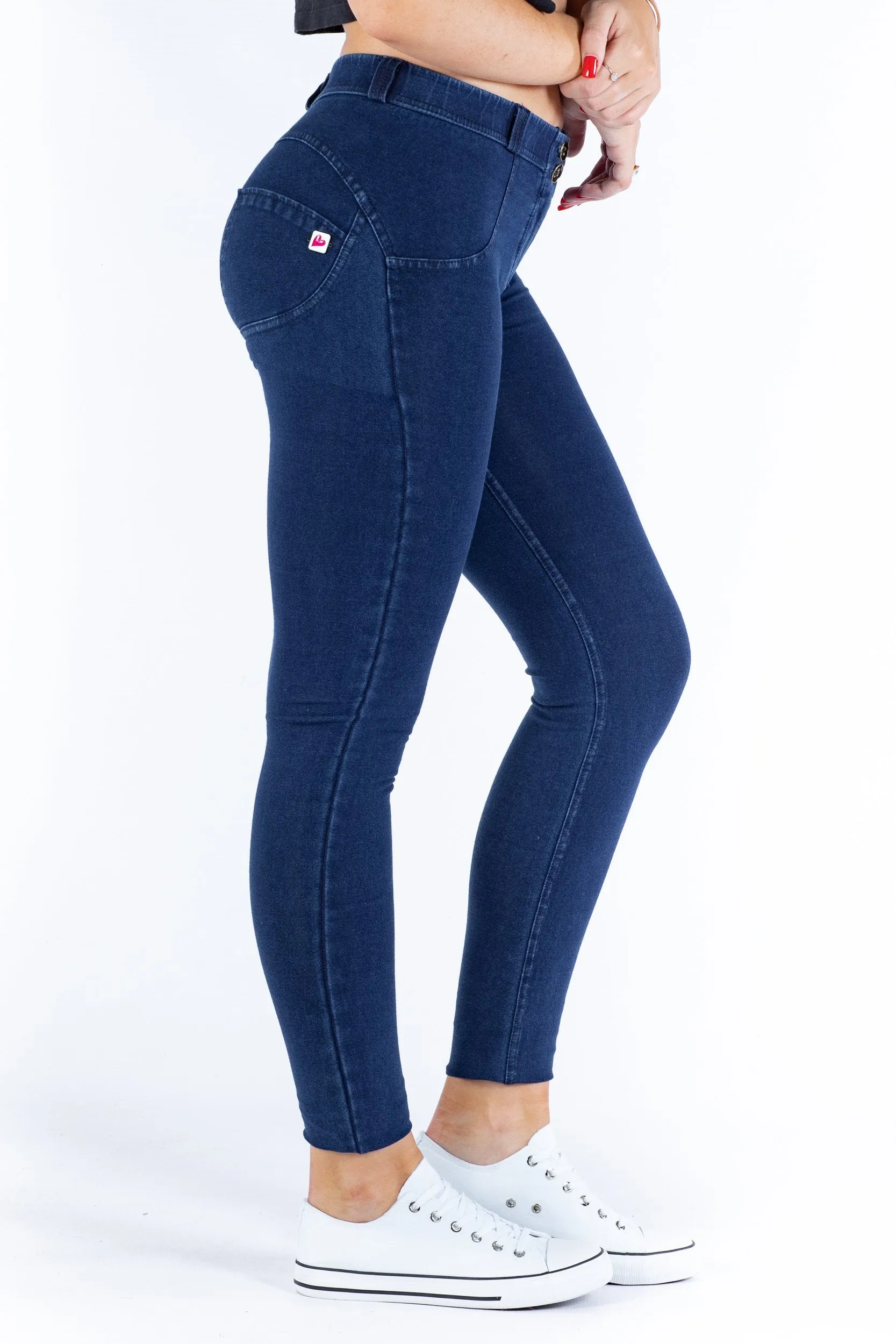 Mid waist Butt lifting Shaping pants Jeans/Jeggings - Dark Blue