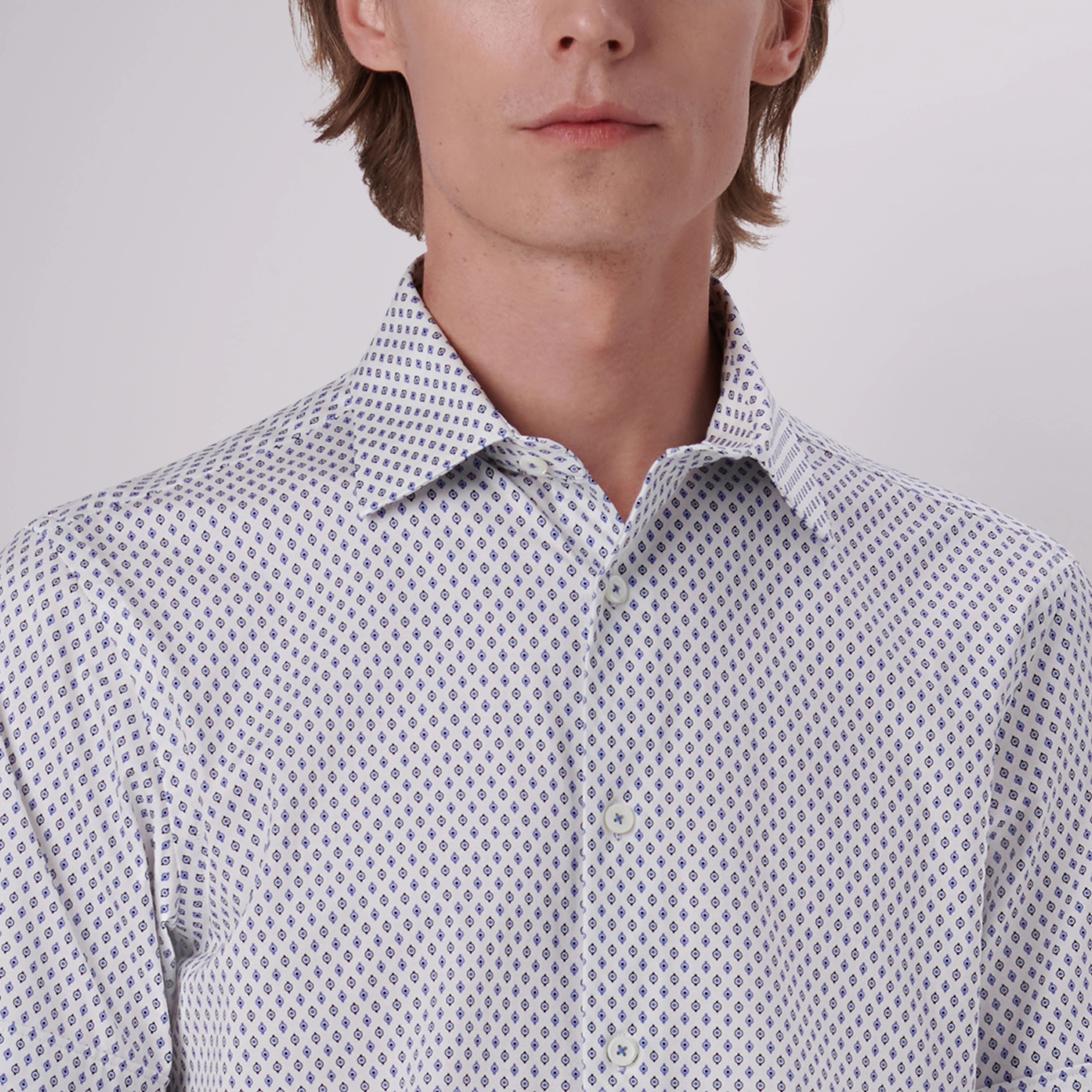Miles Abstract Print OoohCotton Short Sleeve Shirt