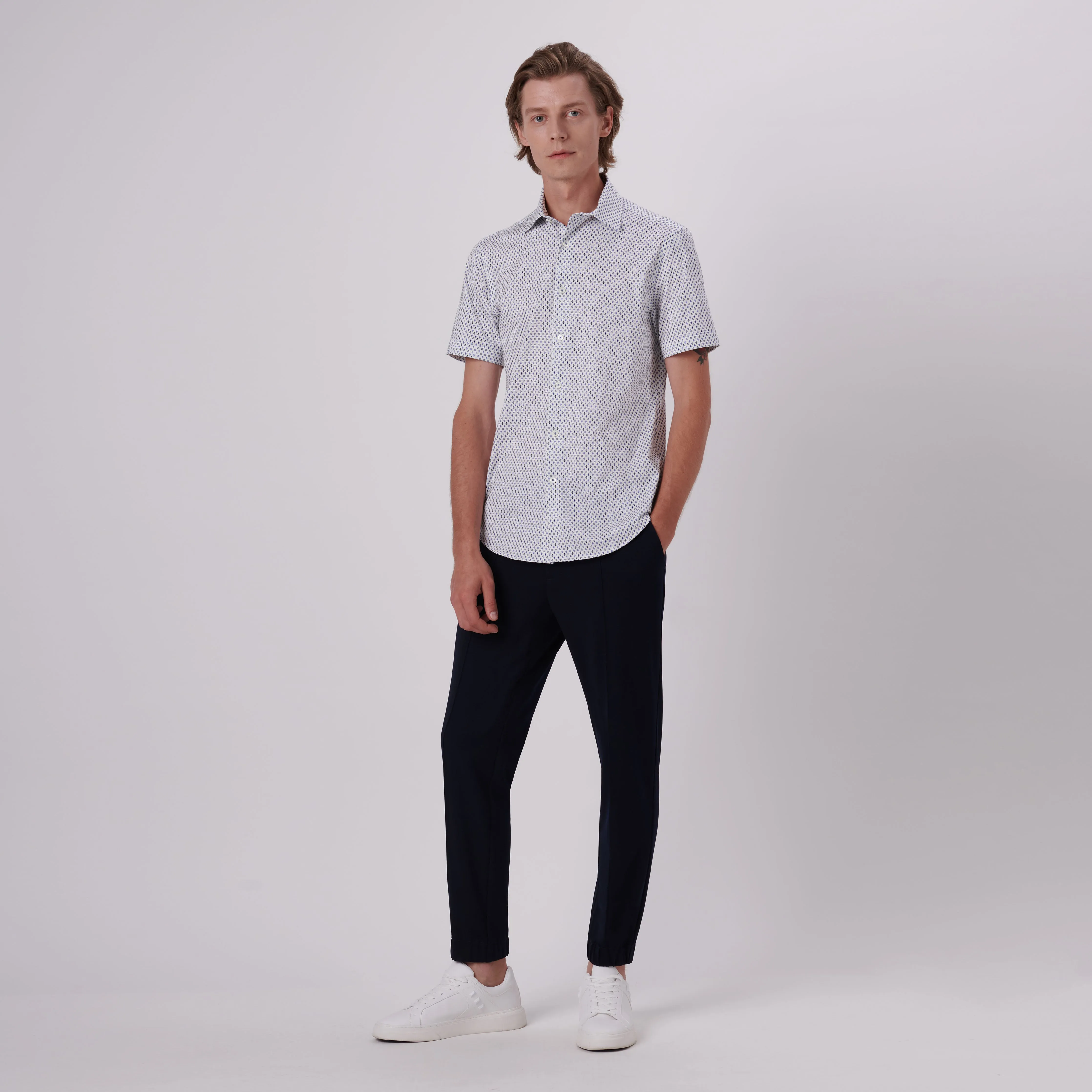 Miles Abstract Print OoohCotton Short Sleeve Shirt