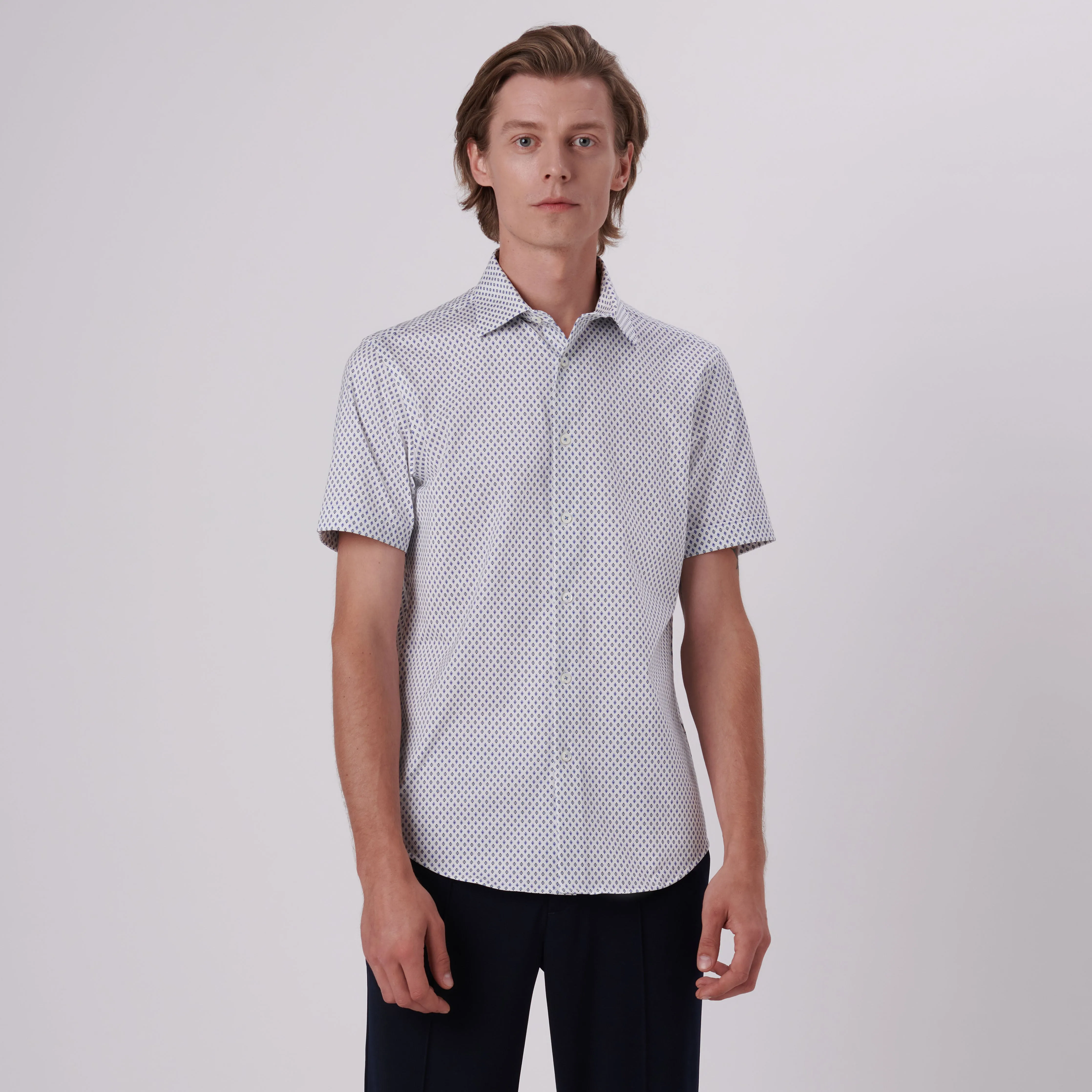Miles Abstract Print OoohCotton Short Sleeve Shirt