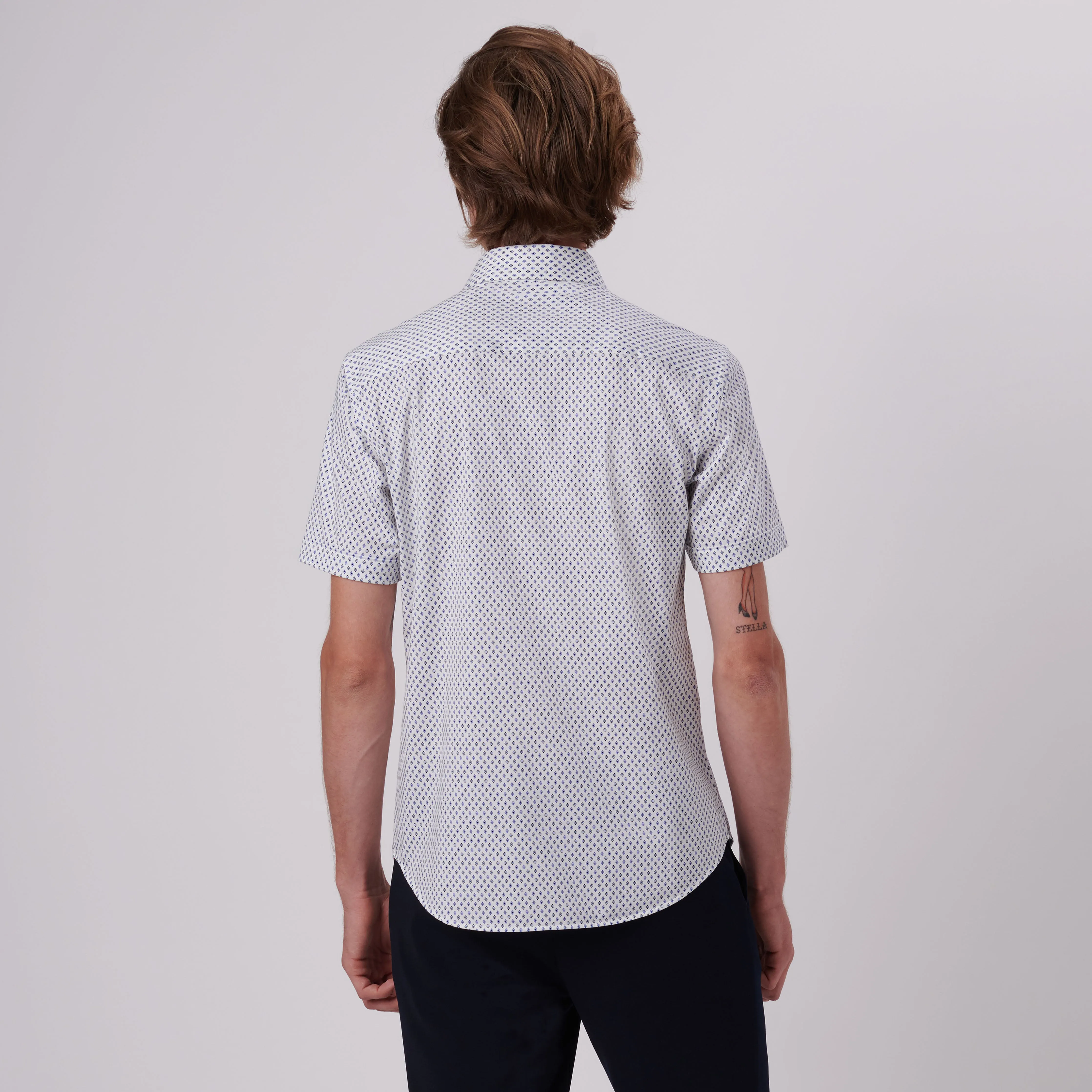 Miles Abstract Print OoohCotton Short Sleeve Shirt