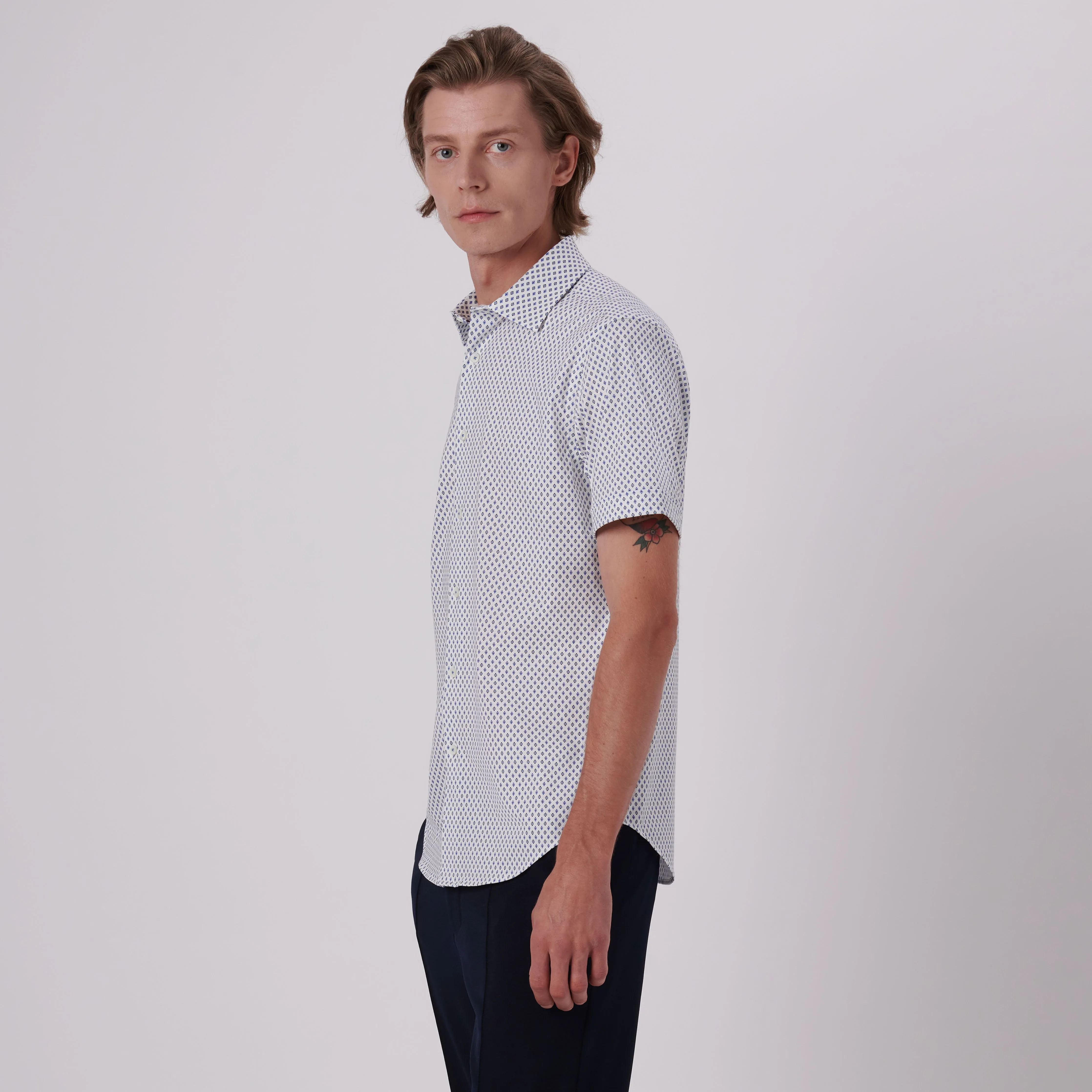 Miles Abstract Print OoohCotton Short Sleeve Shirt
