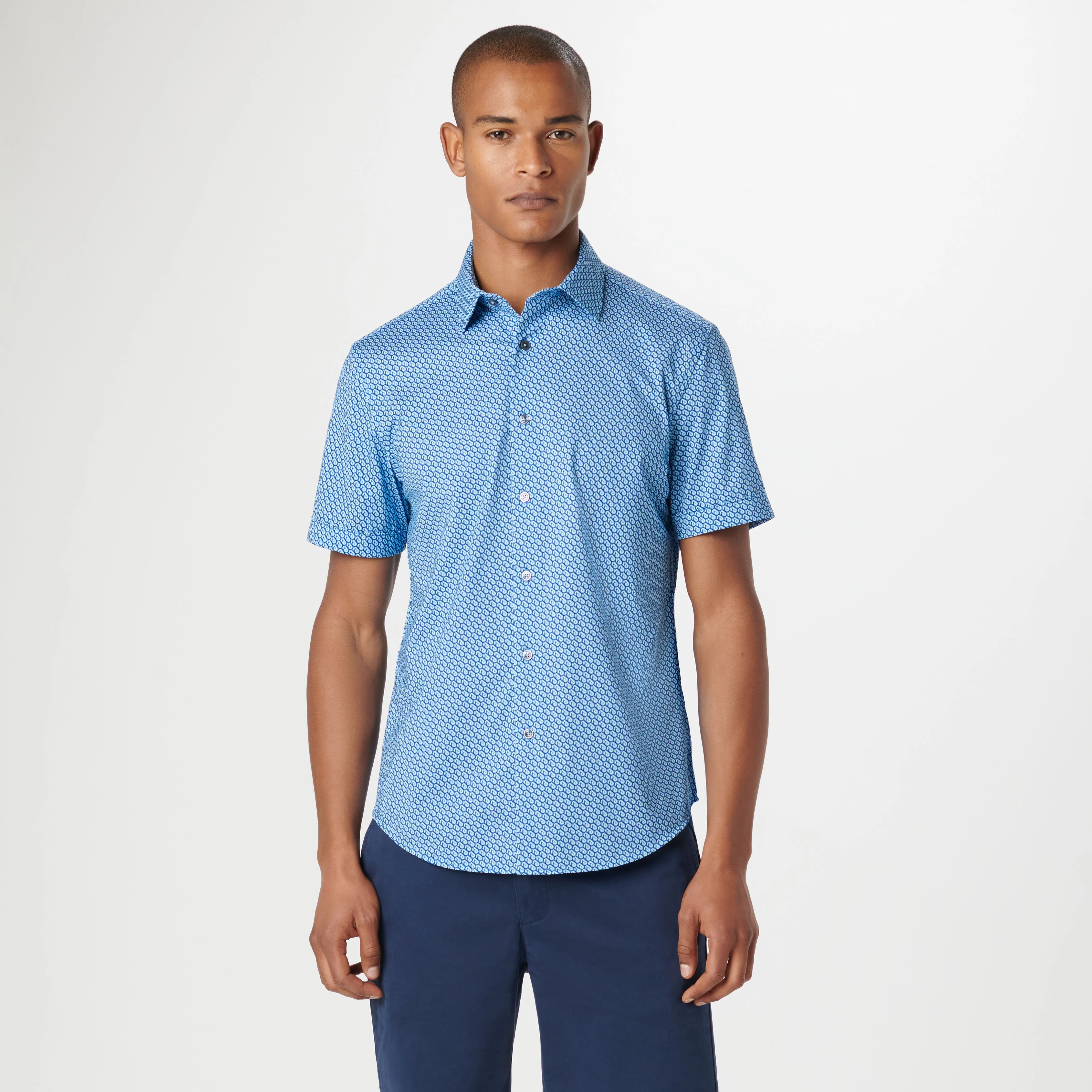 Miles Geometric OoohCotton Short Sleeve Shirt