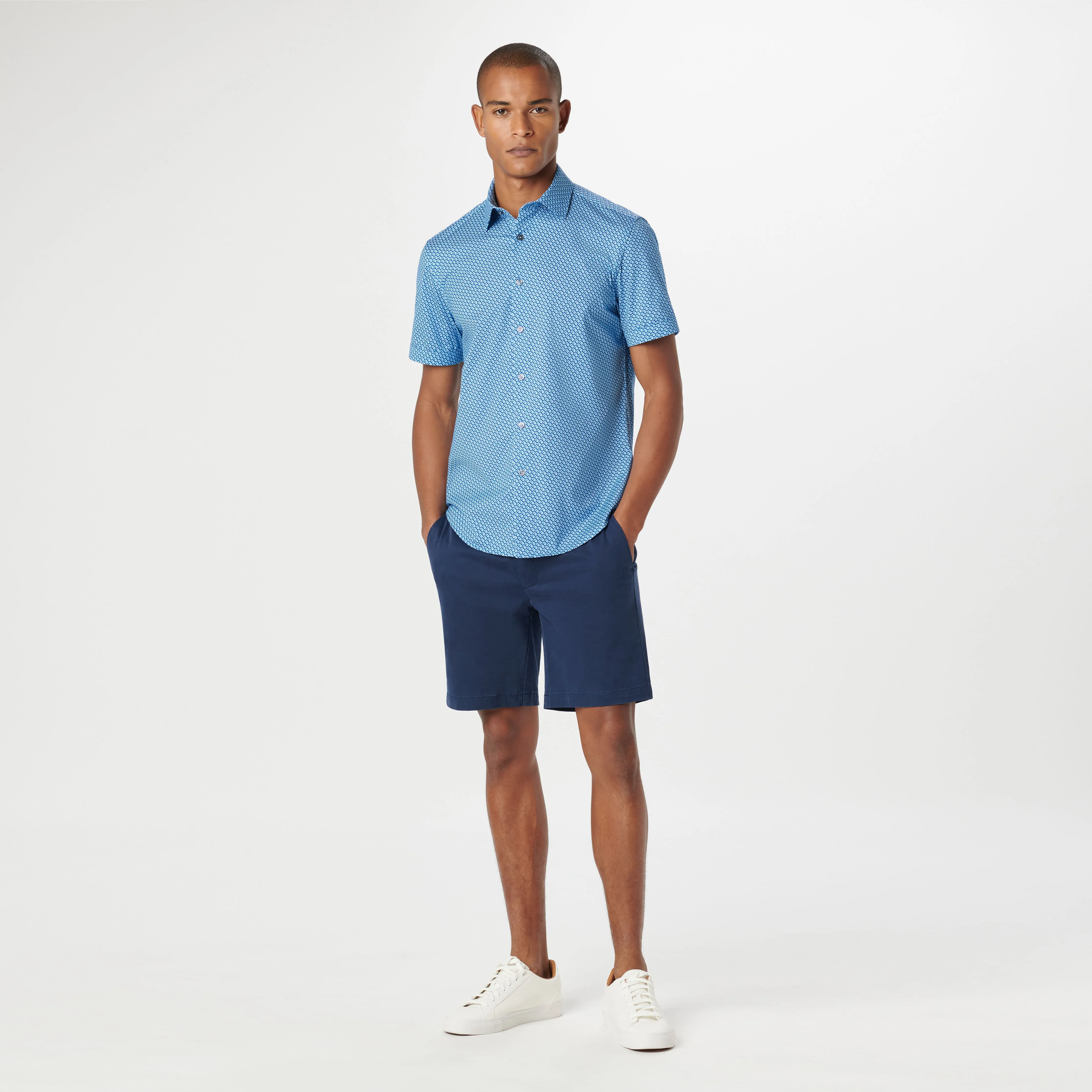 Miles Geometric OoohCotton Short Sleeve Shirt